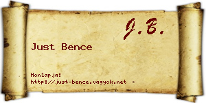 Just Bence névjegykártya